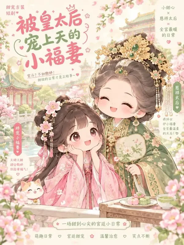 番茄短剧app《糖心记》封面，古装题材短剧